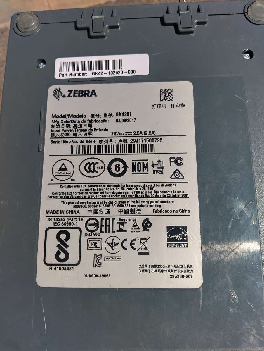 Zebra GK420T Label Printer