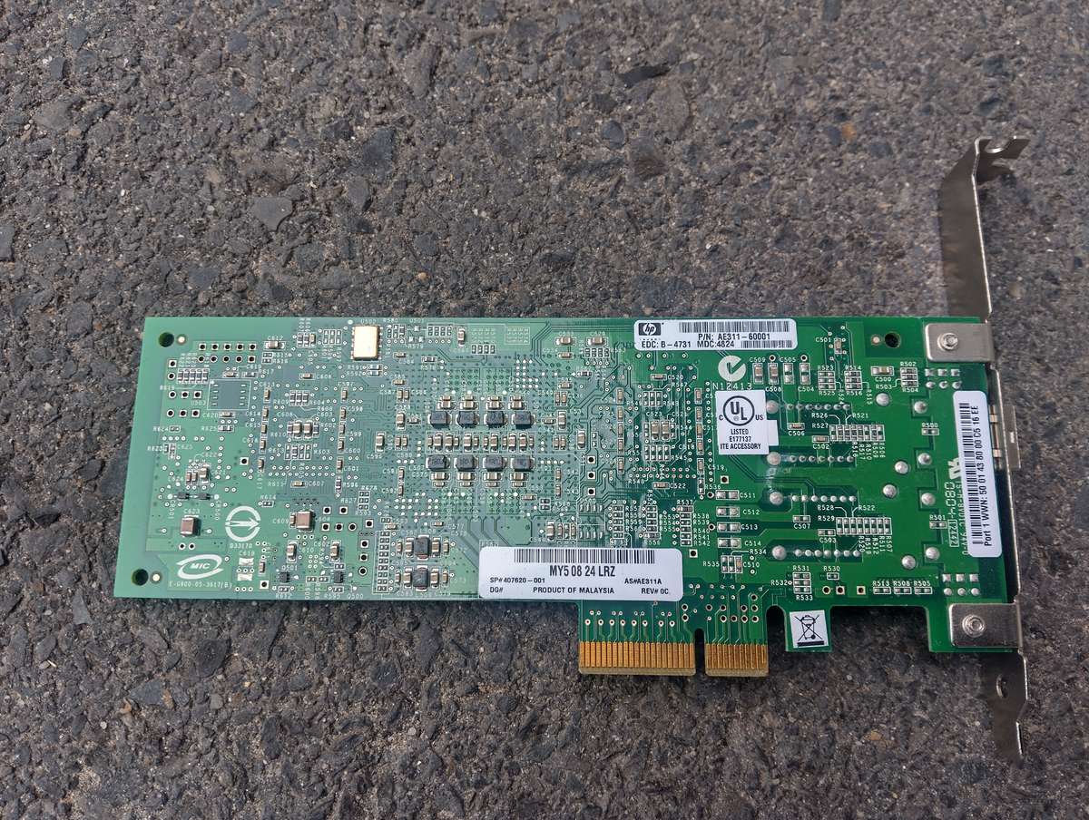 HP AE311-60001 4GB 1-Port Fibre Channel HBA PCI Card