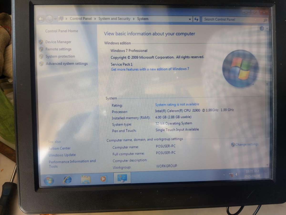 FEC All in One Touch POS System 15" PP9635 Intel® Celeron J1900 1.99Ghz, 4GB RAM, 60GB SSD