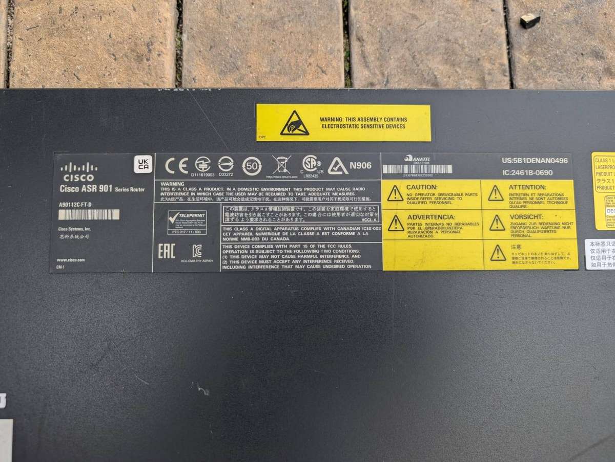 Cisco A901-12C-F-D ASR 901 Aggregation Services Router
