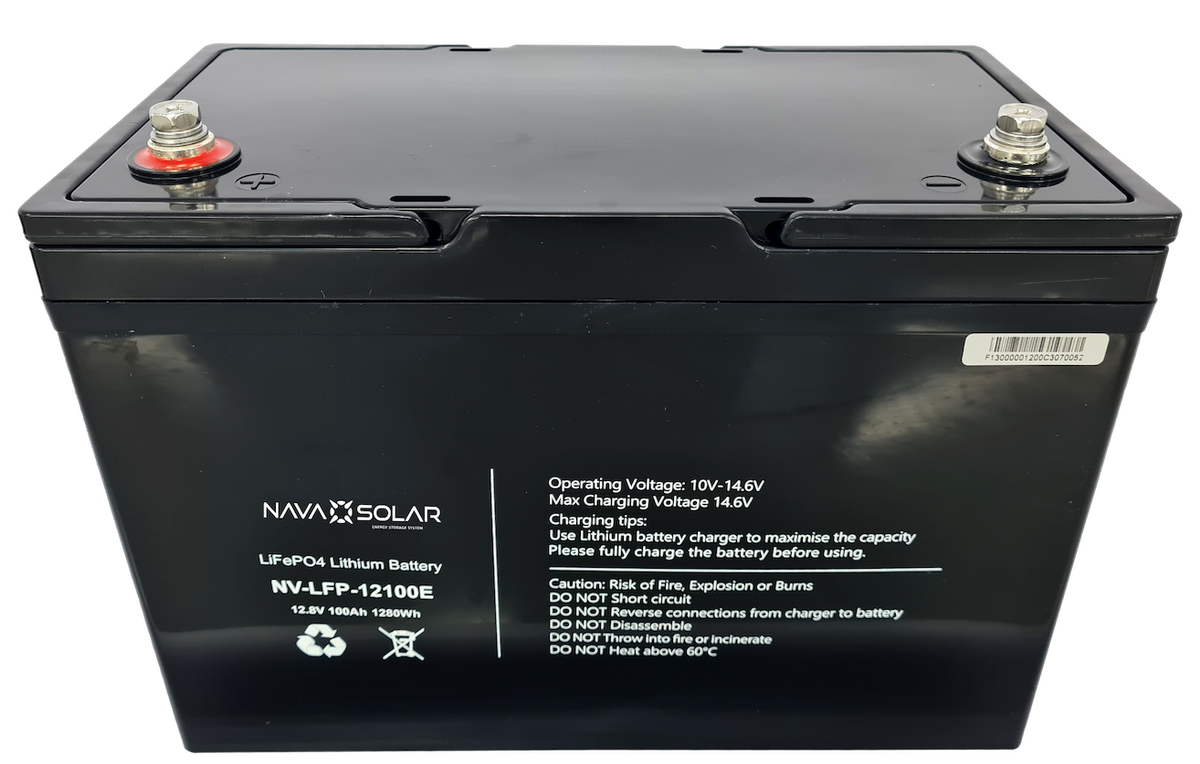 NAVASOLAR 12.8V 100AH LIFEPO4 IP65 BATTERY PACK 1,28KWH