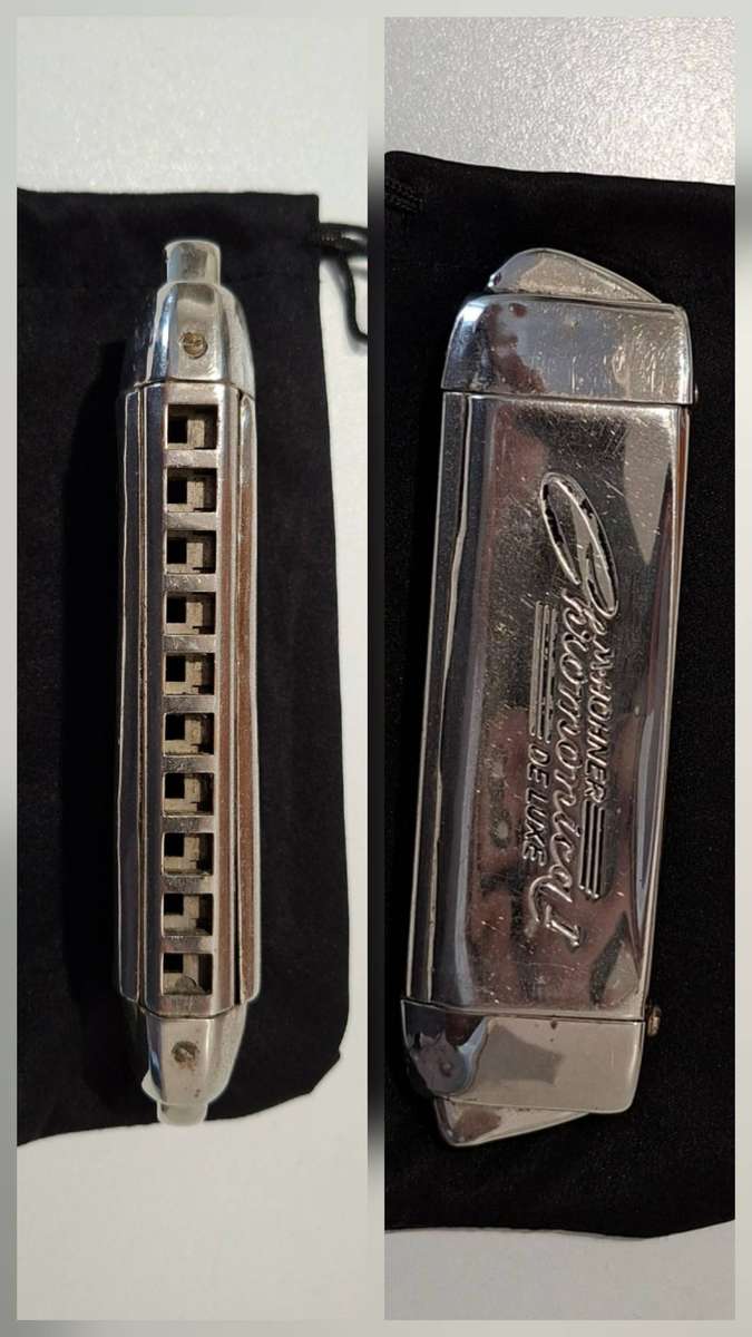 Rare Vintage German M. Hohner Chromonica I De Luxe chromatic harmonica