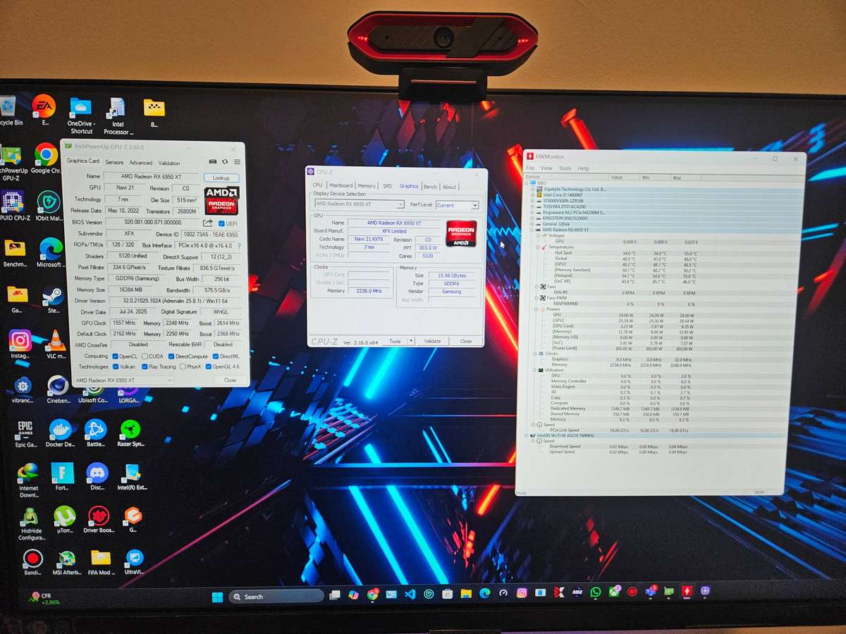 XFX Radeon RX 6950 XT Speedster Merc 319 Black  16GB GDDR6 (Turns On Intermittently, Sold As-Is)