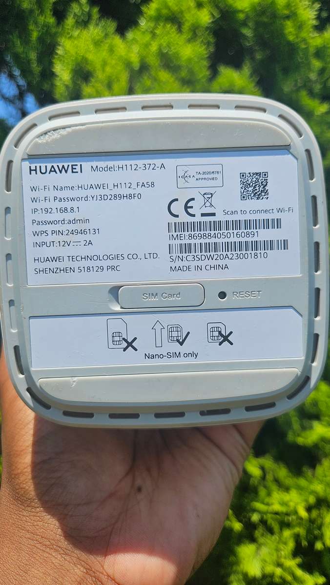 Rain Huawei 5G CPE Pro H112-372-A
