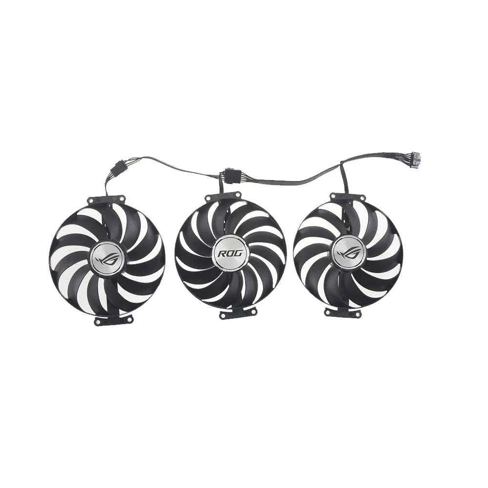Asus ROG STRIX RTX 3080 Fan Set (3×)  All Working, Middle Fan Squeaks | Used