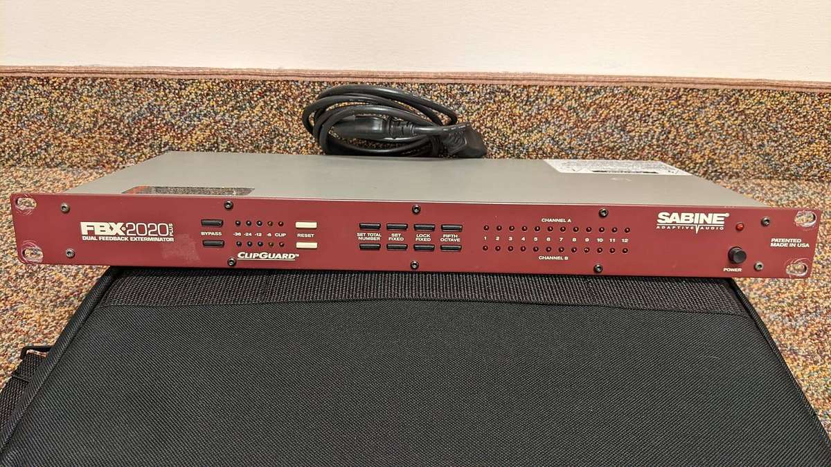 SABINE ADAPTIVE AUDIO FBX2020 PLUS, DUAL FEEDBACK EXTERMINATOR, RACK