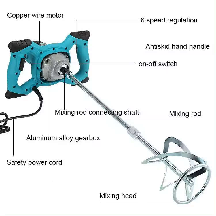 Handheld Industrial Paint Cement Mixer 1200W