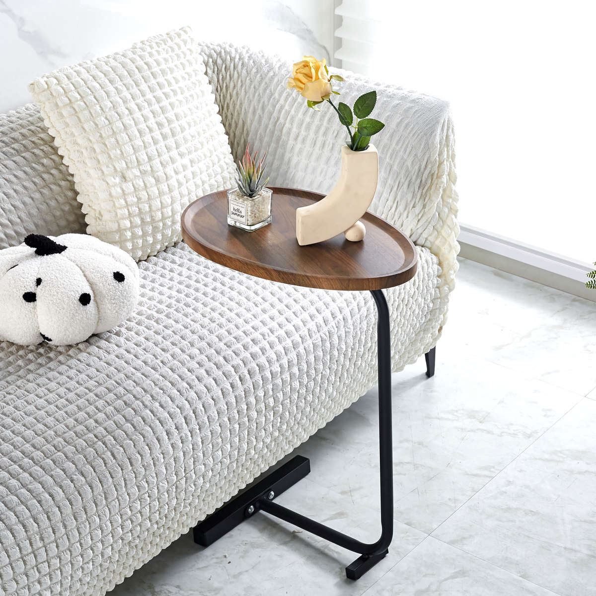 Irregular Round Side Table Coffee Table Tea Desk