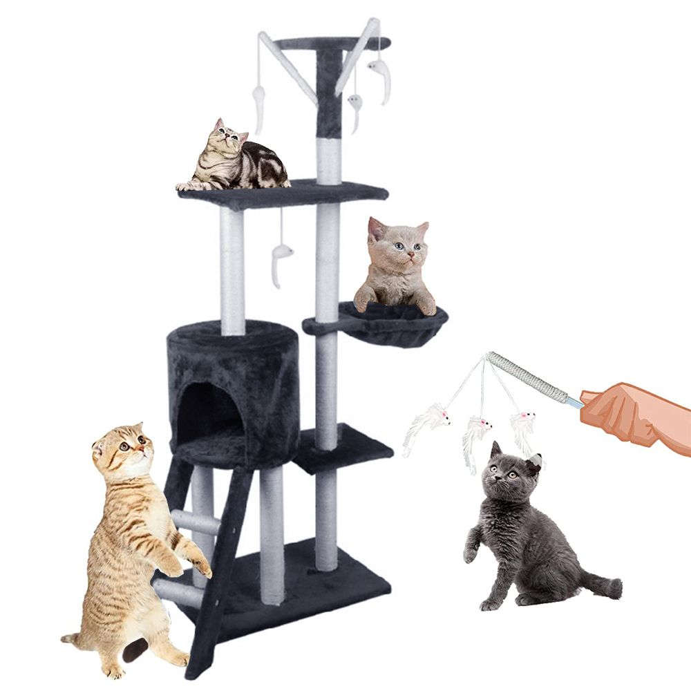 Multi-Level Cat Tree Tower with Perch Climbing Stand for Small Medium Cats
