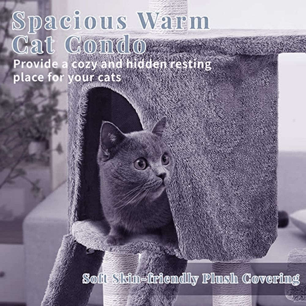 Multi-Level Cat Tree Tower with Perch Climbing Stand for Small Medium Cats