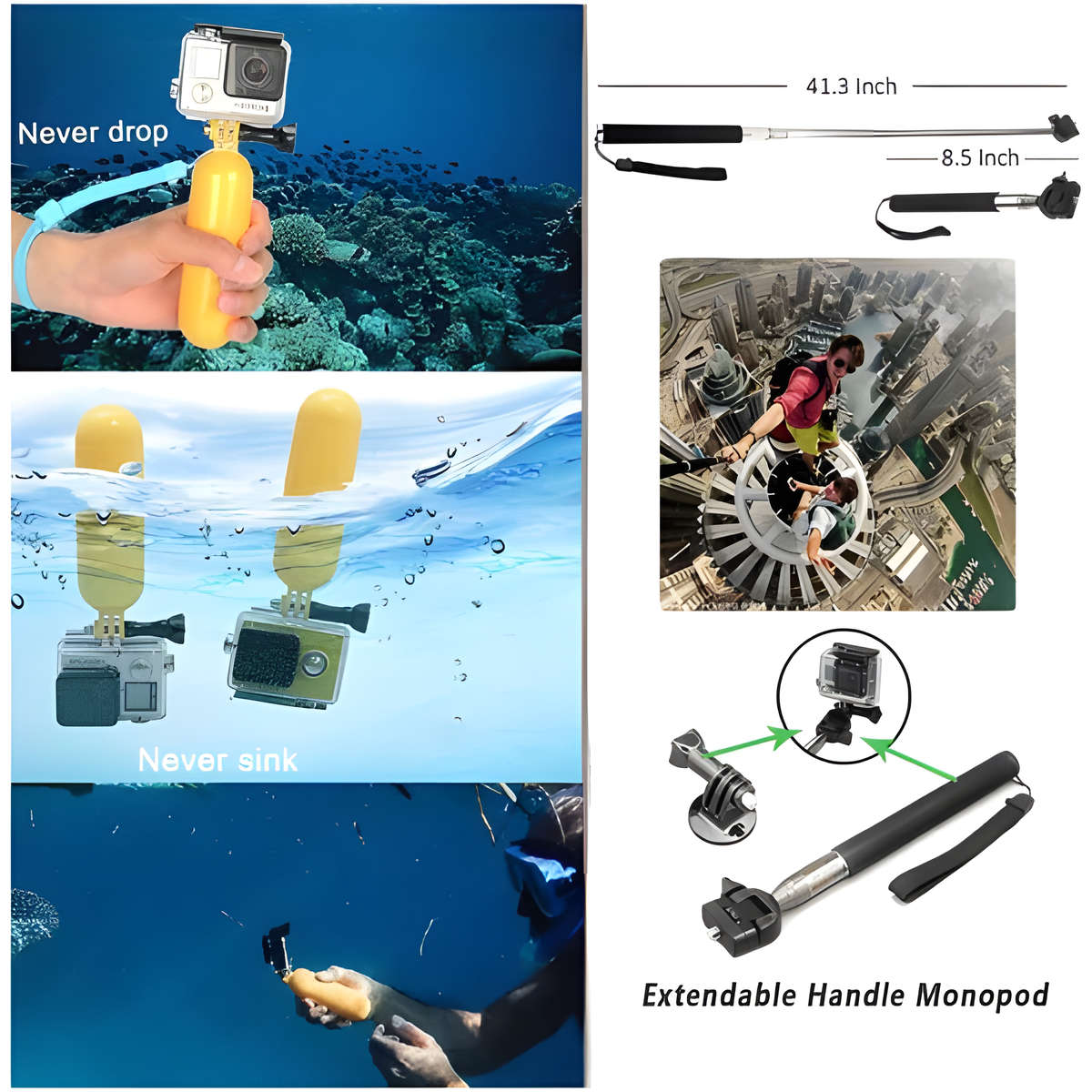 Universal Outdoor Sports 9 in 1 Camera Accessories Set