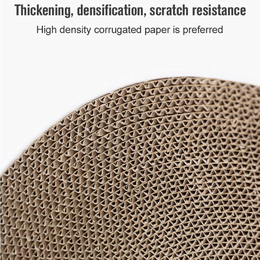 Pet Safe Durable Round Corrugated Scratch Board Lounging Bed (40x10cm)