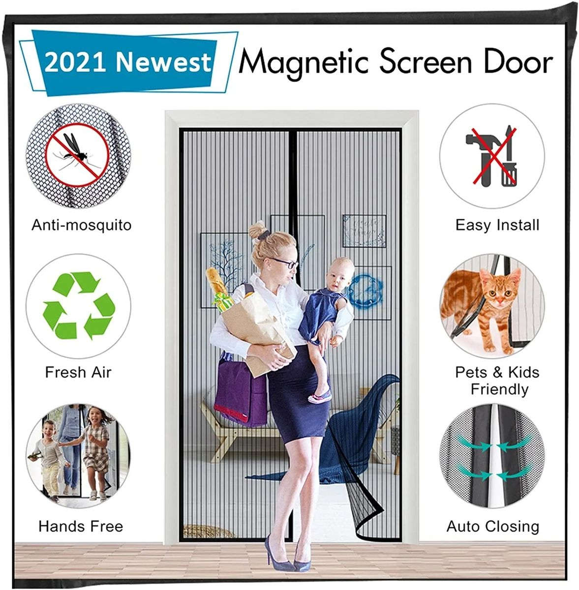Magic Mesh - Hands-Free Screen Door