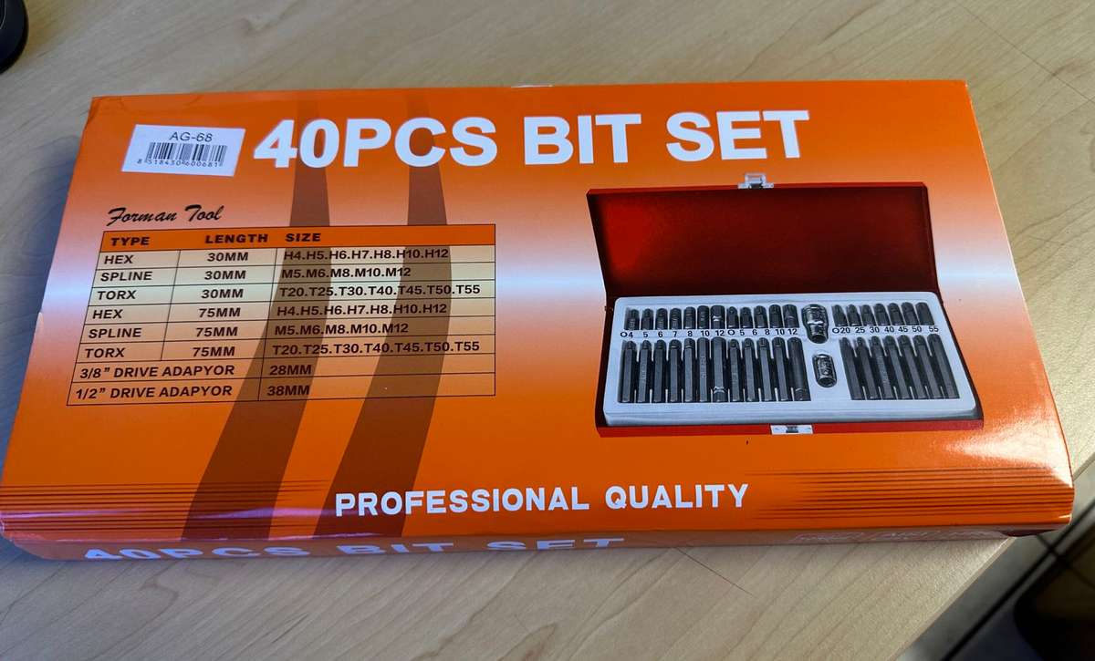 40 Piece Hex and Spline Bit Set