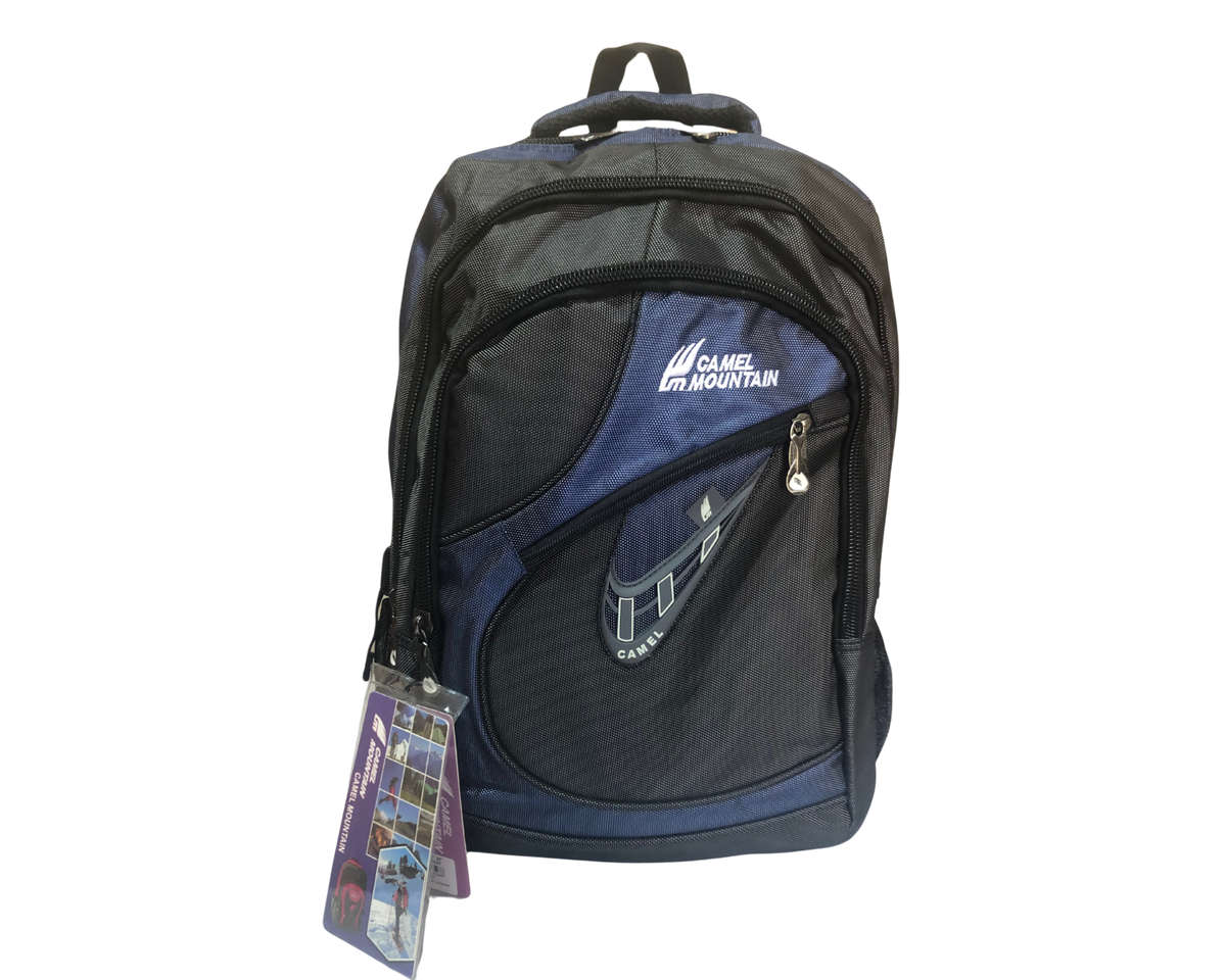 Camel Mountain Laptop Backpack - Blue, Black