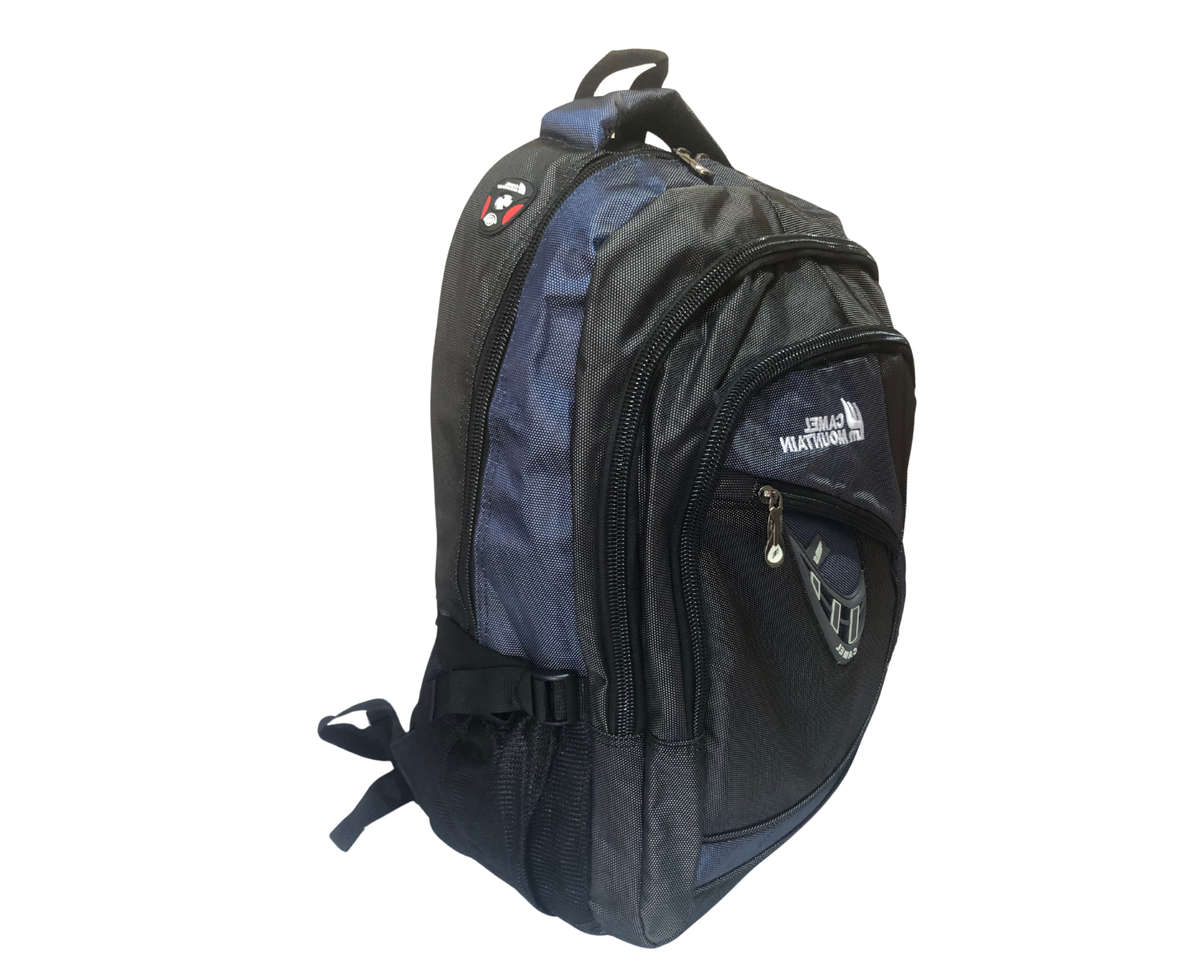 Camel Mountain Laptop Backpack - Blue, Black