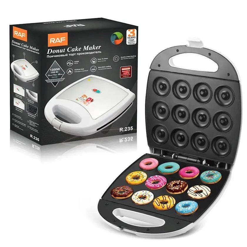 1300W Mini Electric Donut Maker Non-Stick Coating Baking Tray