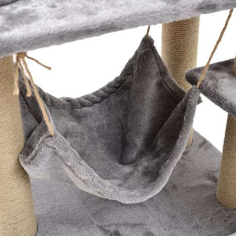 140CM Pet Cat Climbing Frame Tree Tower House Hammock Sisal Scratch Toy