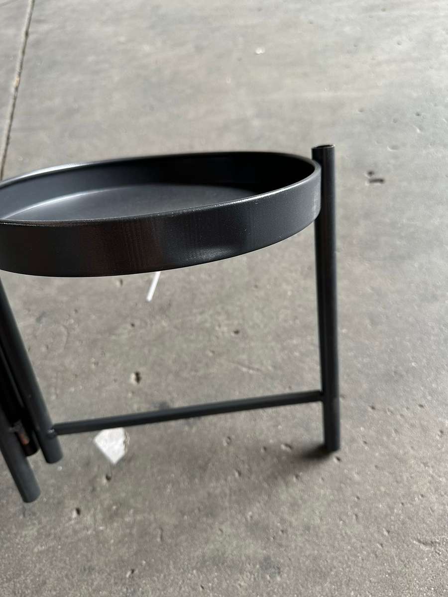 Garden Home Decor Pot Plant Display Stand Foldable Flower Pot Holder - 3 Tier - Black