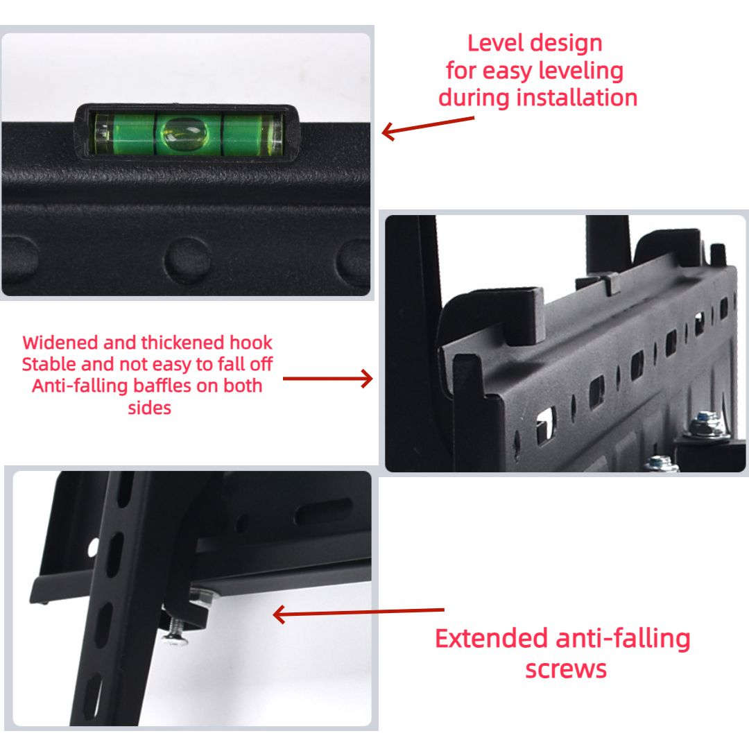 Doul Arm Thickened Wall Mount Bracket for 32-80 Inch Curved and Flat TVs