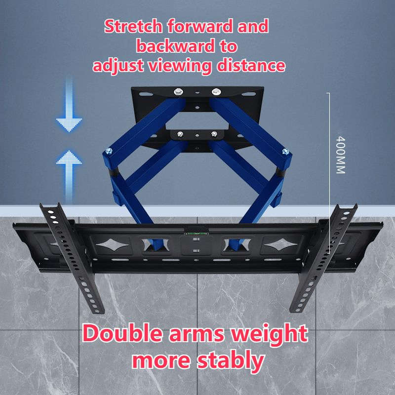 Doul Arm Thickened Wall Mount Bracket for 32-80 Inch Curved and Flat TVs