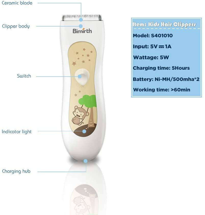 Toddler & Kids Waterproof Rechargeable Hair Clippers with Accessories