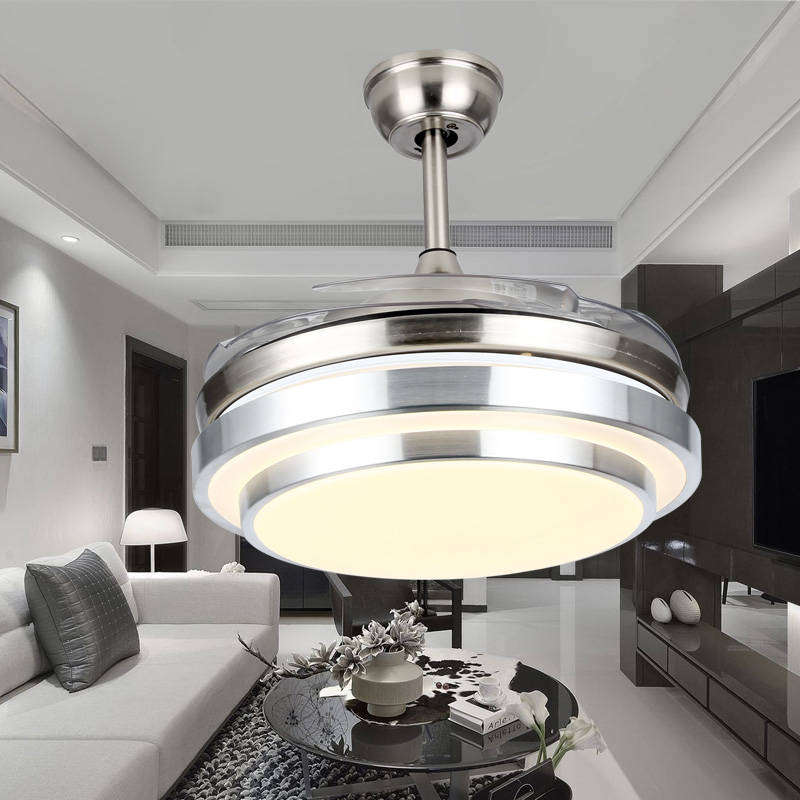 Fashion 4 Blade Ceiling Fan With Extendable Blades and Light with Remote
