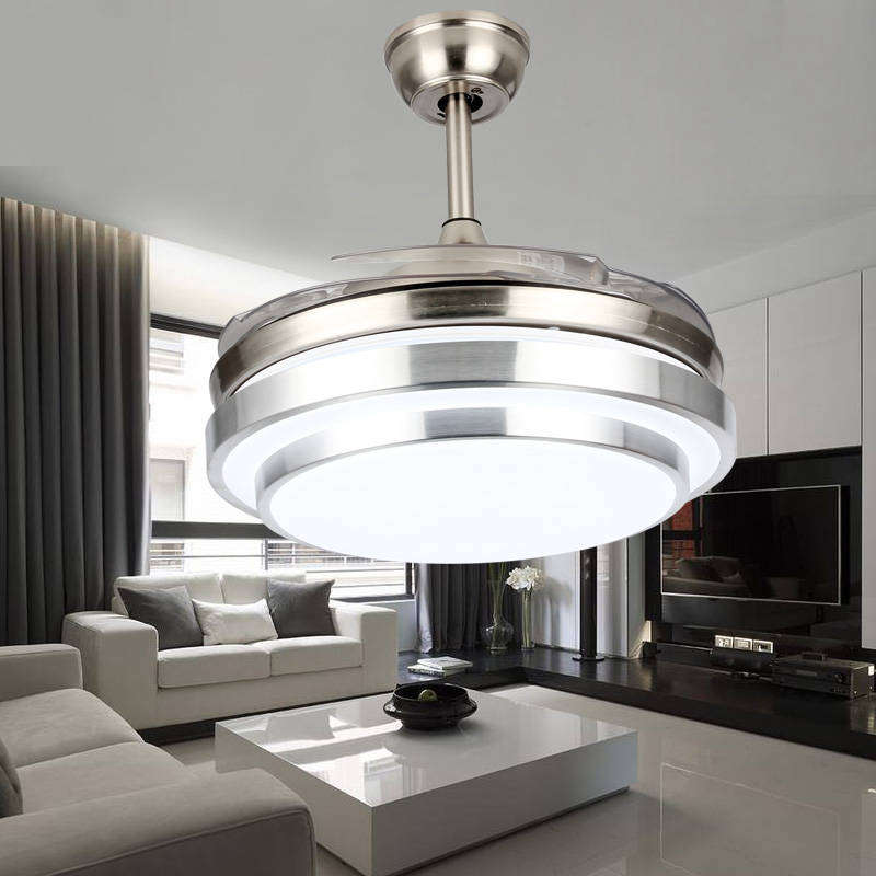 Fashion 4 Blade Ceiling Fan With Extendable Blades and Light with Remote