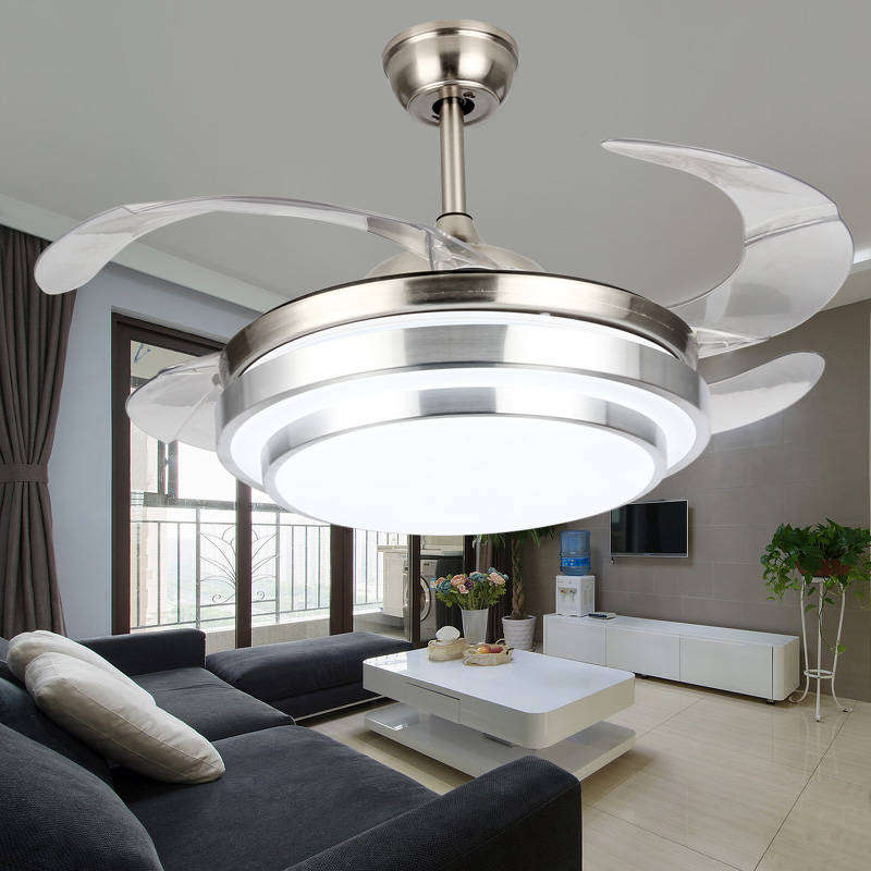 Fashion 4 Blade Ceiling Fan With Extendable Blades and Light with Remote
