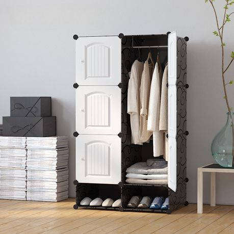 DIY Portable 6 Cube With Hanging Space Rack