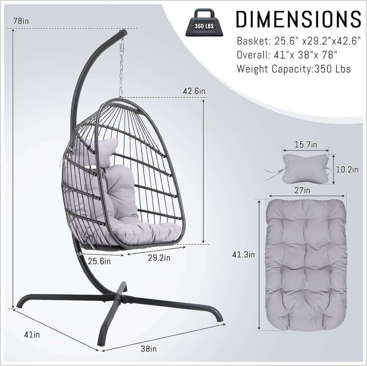 Indoor And Outdoor Rattan Patio Basket Chairs With UV Resistant Cushions