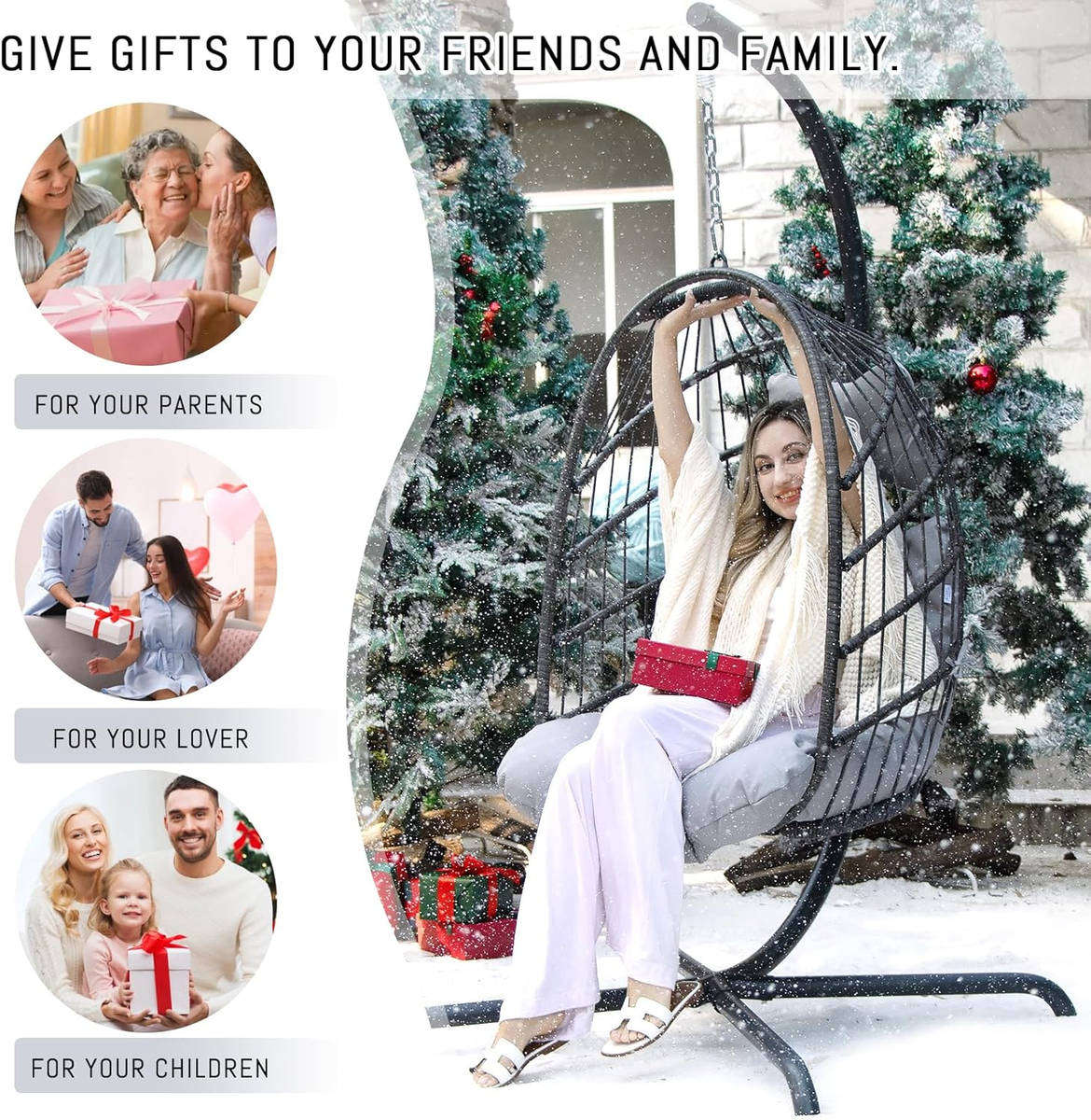 Indoor And Outdoor Rattan Patio Basket Chairs With UV Resistant Cushions