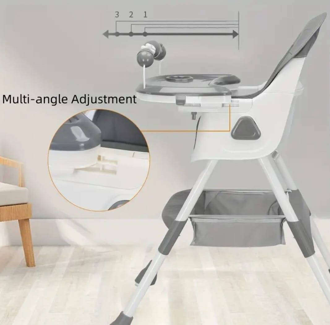 Crazy For Baby Feeding High Chair With Sensory Toy and Bowl Set - Grey