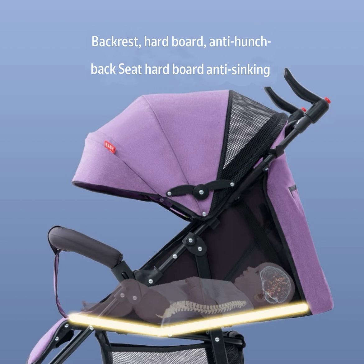 Deluxe folding stroller lightweight - Little monster 2