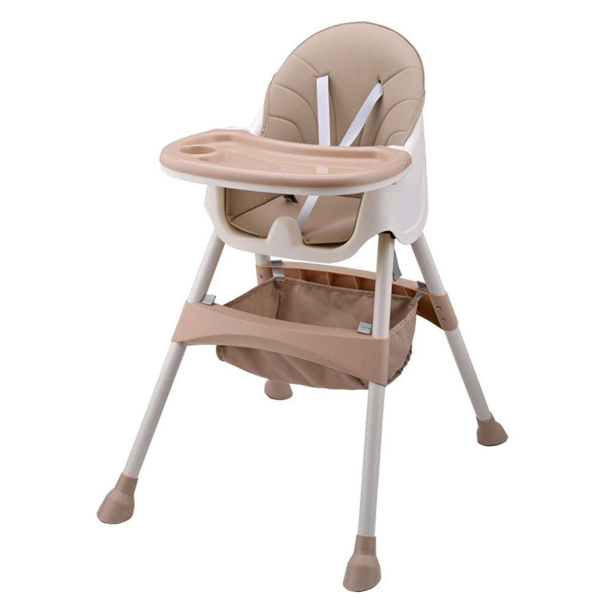 Multifunctional Adjustable Baby Feeding High Chair - Brown