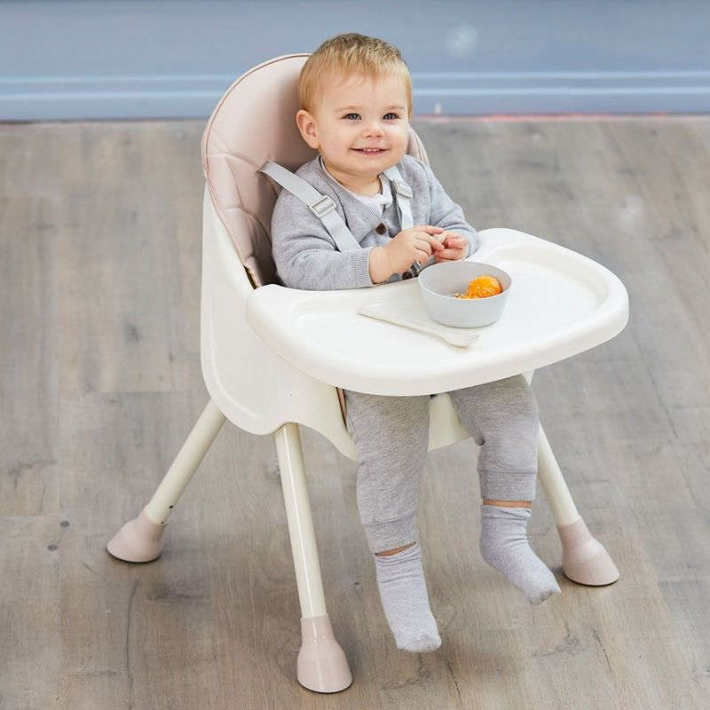 Multifunctional Adjustable Baby Feeding High Chair - Brown