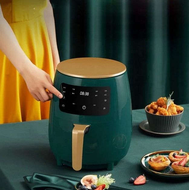 7-In-1 Air Fryer 6L With Led Display - Green