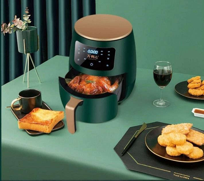 7-In-1 Air Fryer 6L With Led Display - Green
