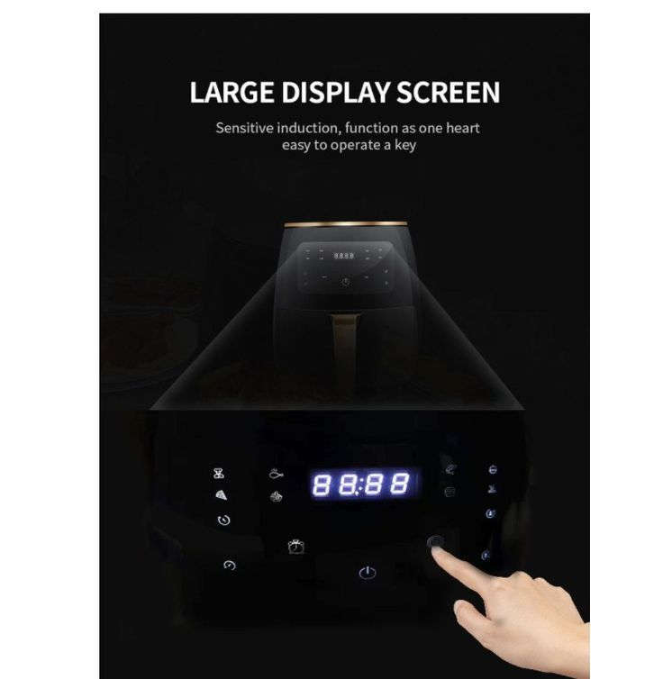 7-In-1 Air Fryer 6L With Led Display - Green