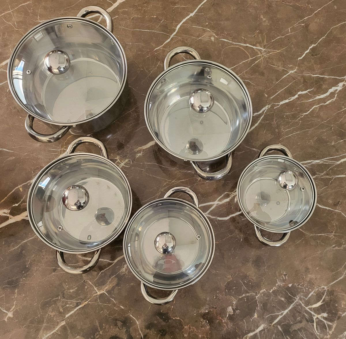 Stainless Steel 10 Piece Pot Set