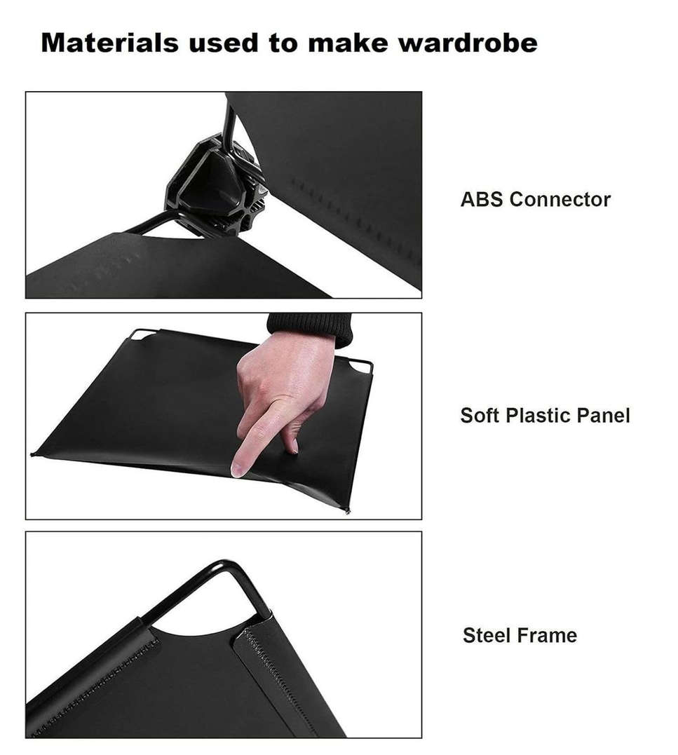 Portable 8 Cube Wardrobe - White