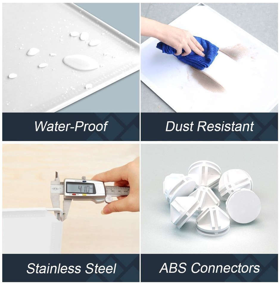 Portable 8 Cube Wardrobe - White