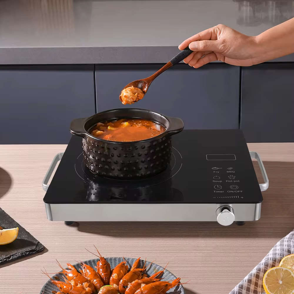 Energy-Efficient 2200w Ceramic Hot Plate- Temperature Control/Easy to Clean