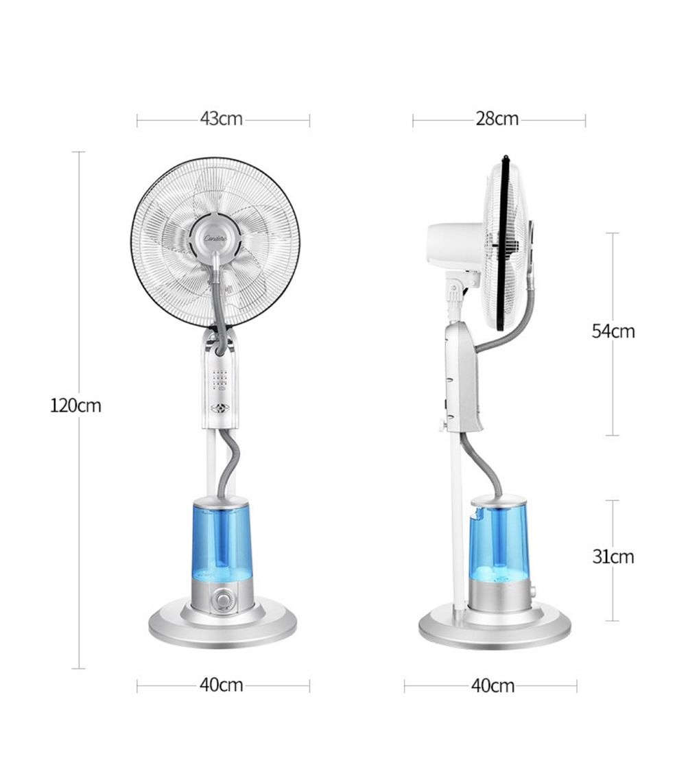 16" Remote-Controled Pedestal Mist Fan