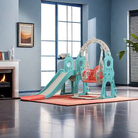 3 In 1 - kids Indoor Playground Kindergarten Multifunctional Slide Swing