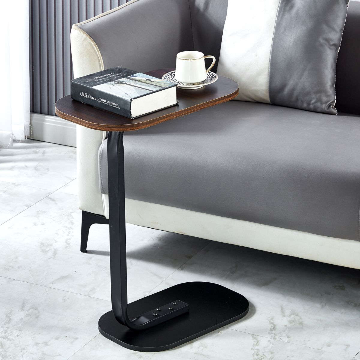 Side Table End Table Snack Couch Table Nightstand for Small Space - Brown