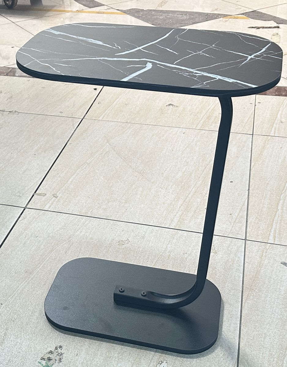 Living Room Sofa Side Table, Bedside Mini Balcony Small Coffee Table - black