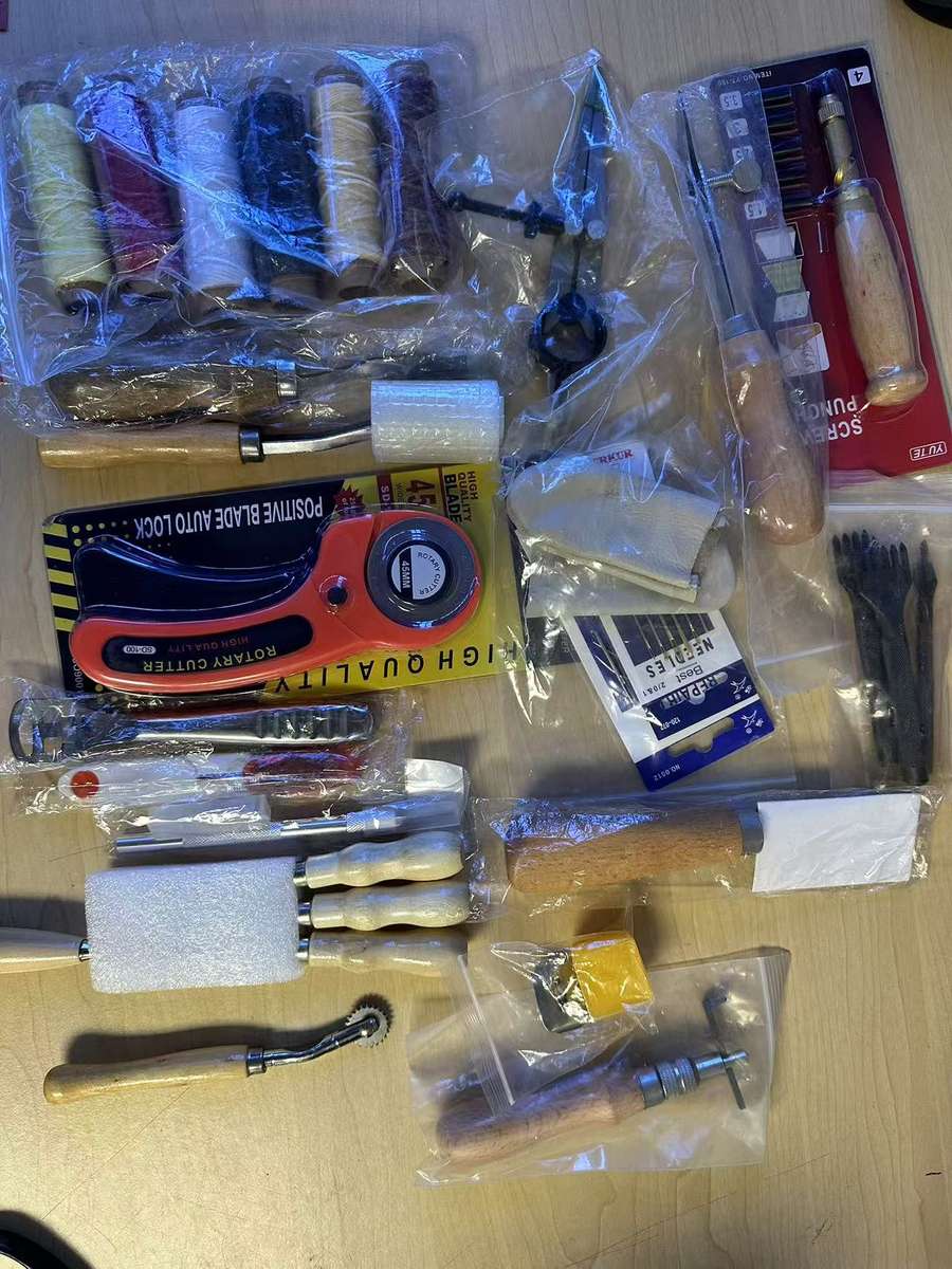 53 pce Leather Craft Tool Set for Stitching and Punching