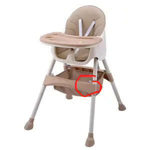 Multifunctional Adjustable Baby Feeding High Chair - Brown