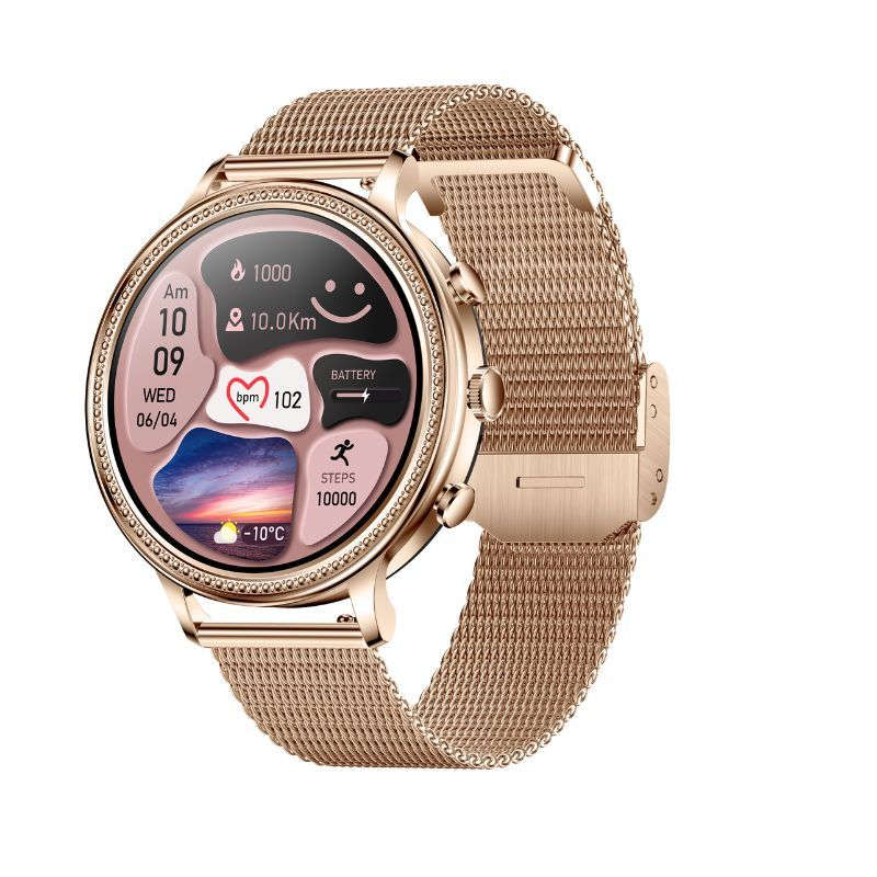 Watchily SmartLady - SmartWatch For Women - Pink Milanese Band